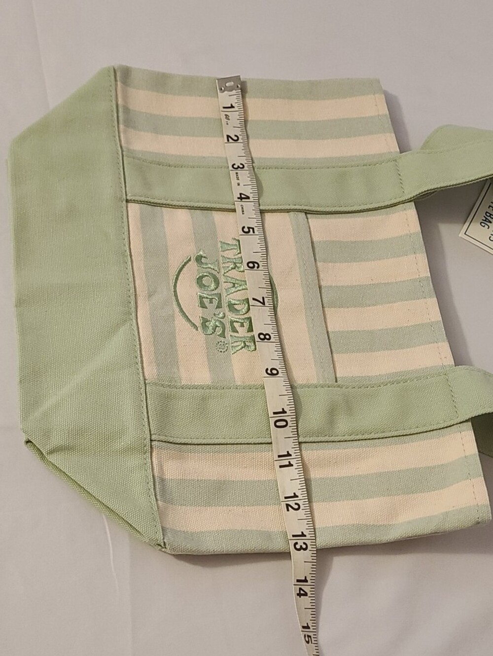 Trader Joe's Pink Striped Mini Canvas Tote Bag - Picture 7 of 9